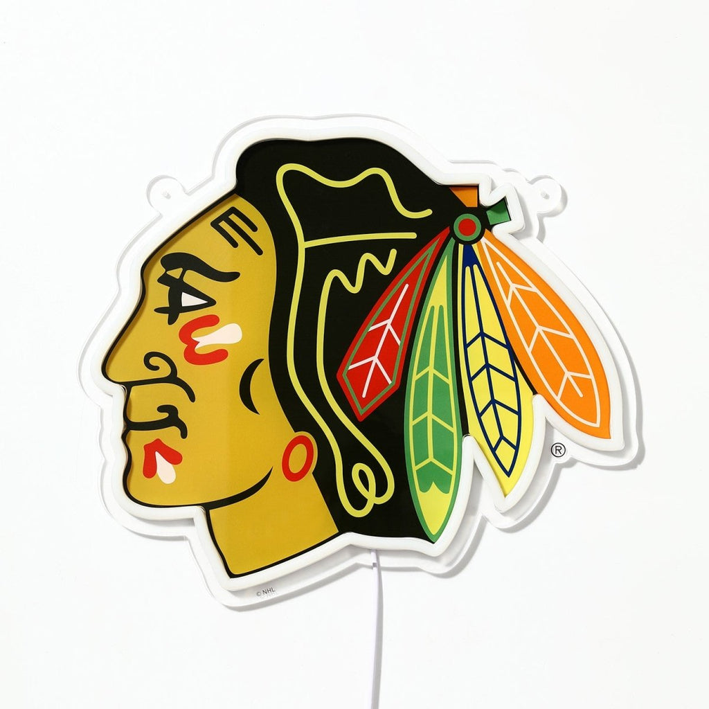 Chicago Blackhawks: Die - Cut LED Neon Sign - The Fan - Brand