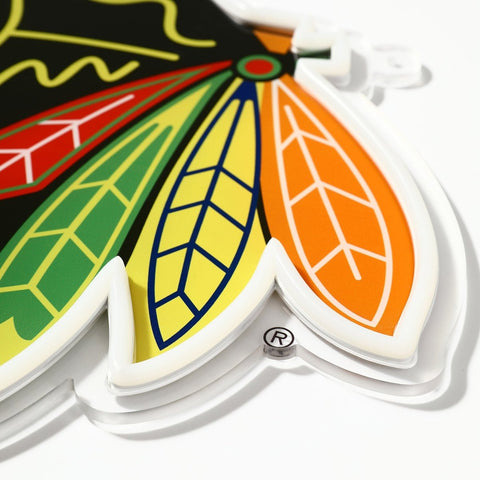 Chicago Blackhawks: Die - Cut LED Neon Sign - The Fan - Brand