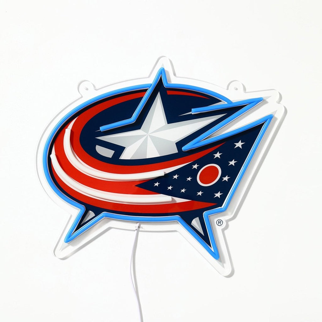 Columbus Blue Jackets: Die - Cut LED Neon Sign - The Fan - Brand