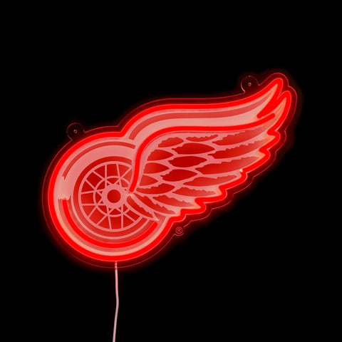 Detroit Red Wings: Die - Cut LED Neon Sign - The Fan - Brand