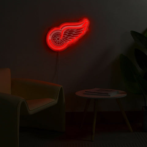 Detroit Red Wings: Die - Cut LED Neon Sign - The Fan - Brand