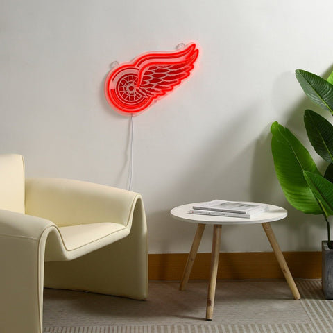 Detroit Red Wings: Die - Cut LED Neon Sign - The Fan - Brand
