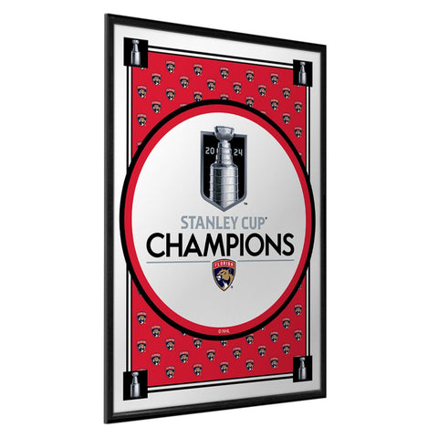 Florida Panthers: Stanley Cup Champions - Framed Mirrored Wall Sign - The Fan - Brand