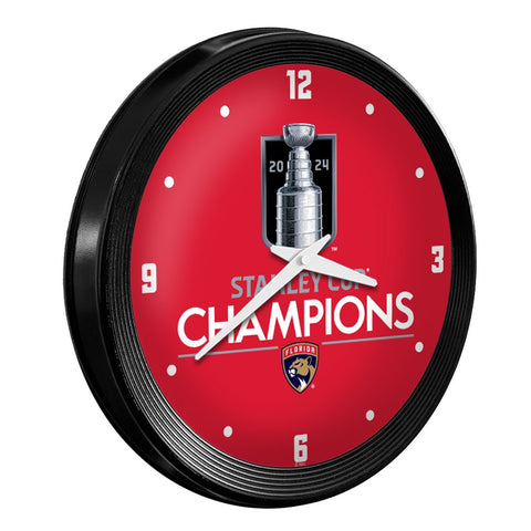 Florida Panthers: Stanley Cup Champions - Ribbed Frame Wall Clock - The Fan - Brand