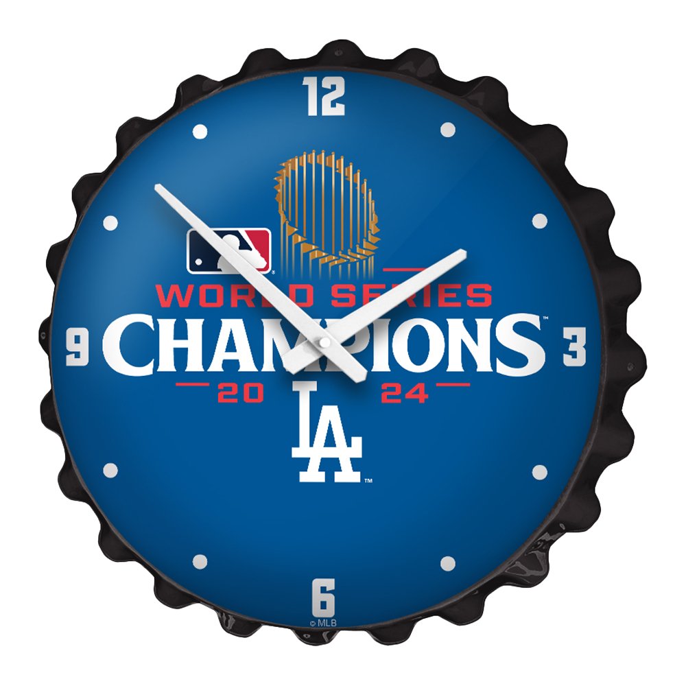 Los Angeles Dodgers: 2024 World Series Champs - Bottle Cap Wall Clock - The Fan - Brand