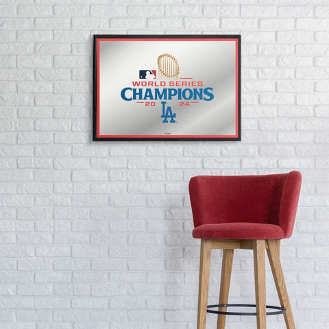 Los Angeles Dodgers: 2024 World Series Champs - Framed Mirrored Wall Sign - The Fan - Brand