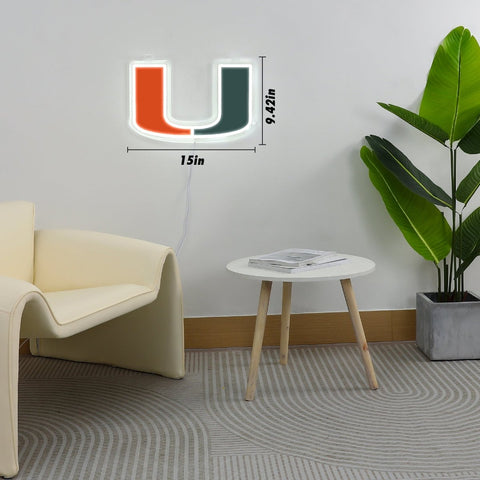 Miami Hurricanes LED Neon Sign - The Fan - Brand