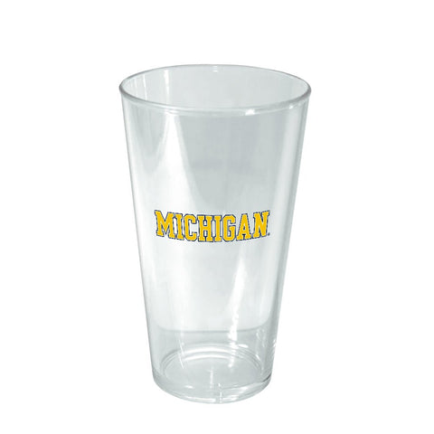 Michigan Wolverines: 16oz. Acrylic Pint Glass (Set of 4) - The Fan - Brand