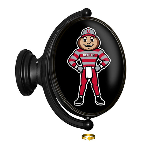 Ohio State Buckeyes: Brutus - Original Oval Rotating Lighted Wall Sign - The Fan - Brand