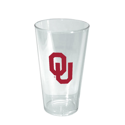 Oklahoma Sooners: 16oz. Acrylic Pint Glass (Set of 4) - The Fan - Brand