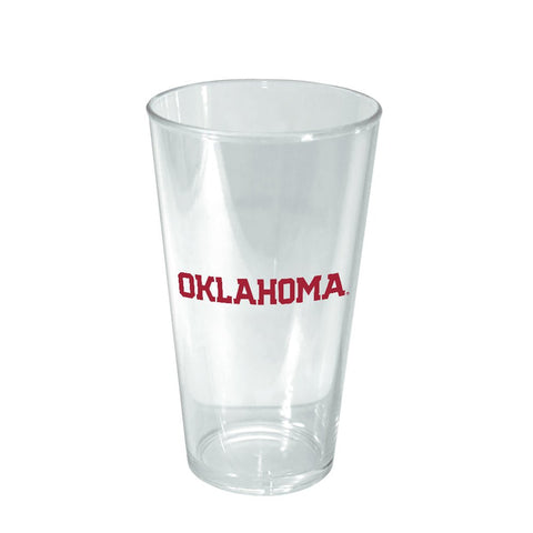 Oklahoma Sooners: 16oz. Acrylic Pint Glass (Set of 4) - The Fan - Brand