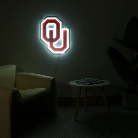 Oklahoma Sooners Logo: Die - Cut LED Neon Sign - The Fan - Brand