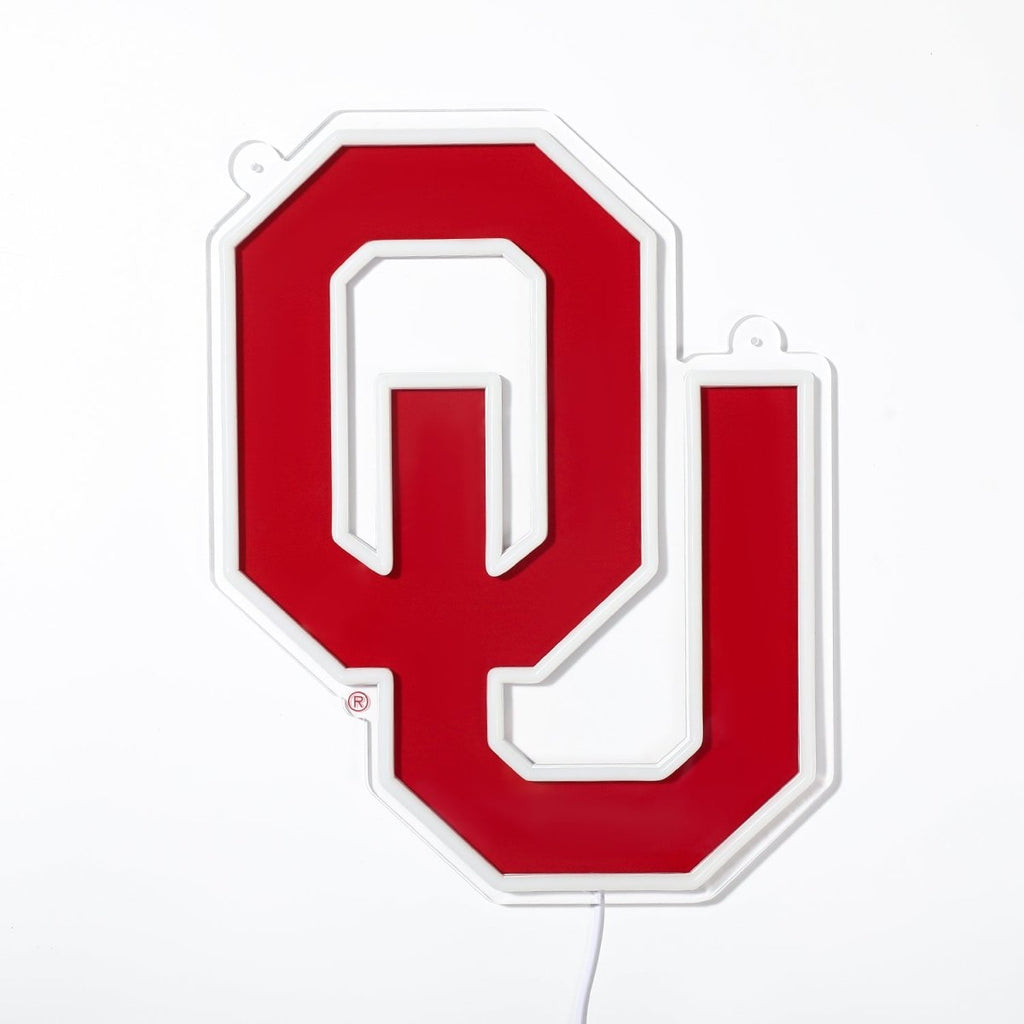 Oklahoma Sooners Logo: Die - Cut LED Neon Sign - The Fan - Brand