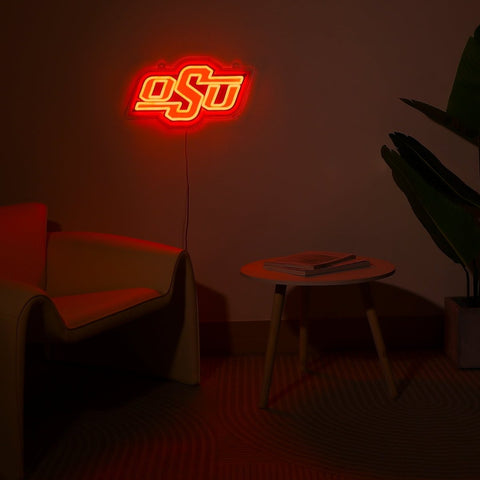 Oklahoma State Cowboys: Die - Cut LED Neon Sign - The Fan - Brand