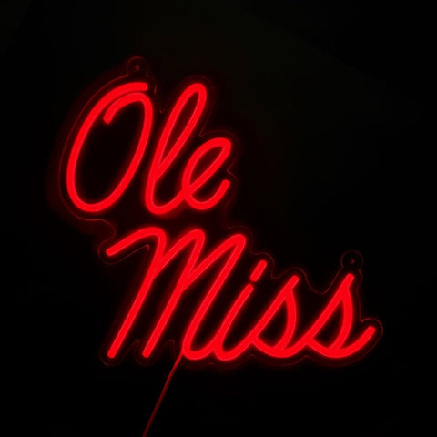 Ole Miss Rebels: Die - Cut LED Neon Sign - The Fan - Brand