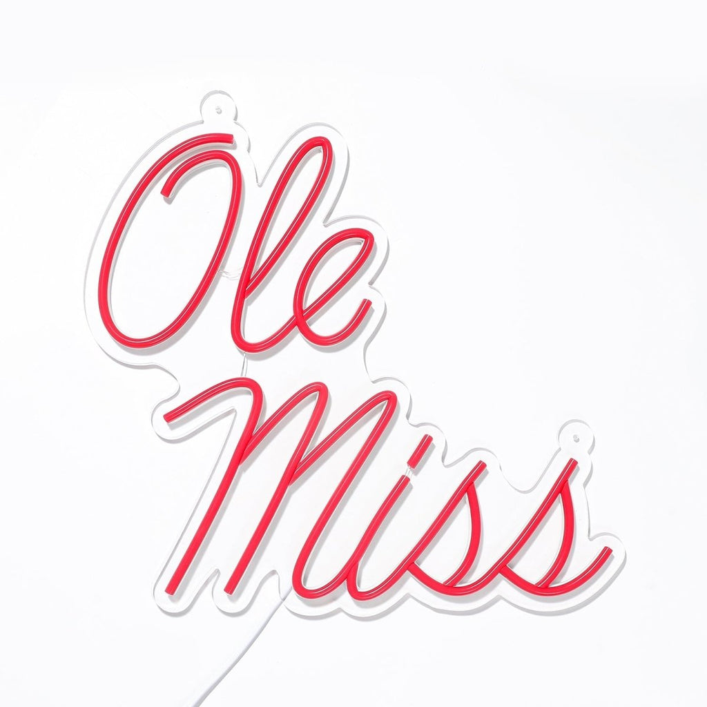 Ole Miss Rebels: Die - Cut LED Neon Sign - The Fan - Brand