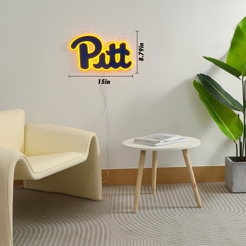 Pitt Panthers: Die - Cut LED Neon Sign - The Fan - Brand