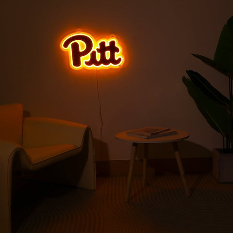 Pitt Panthers: Die - Cut LED Neon Sign - The Fan - Brand