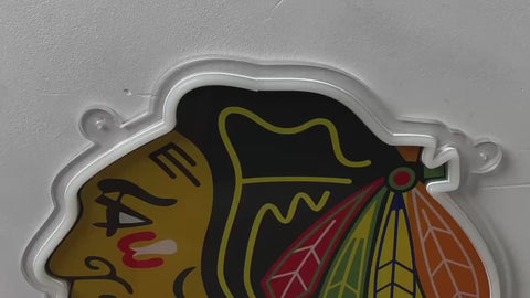 Chicago Blackhawks: Die-Cut LED Neon Sign