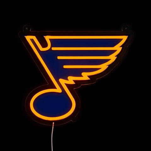 St. Louis Blues: Die - Cut LED Neon Sign - The Fan - Brand