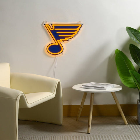 St. Louis Blues: Die - Cut LED Neon Sign - The Fan - Brand