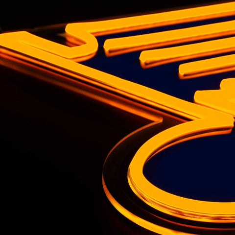 St. Louis Blues: Die - Cut LED Neon Sign - The Fan - Brand