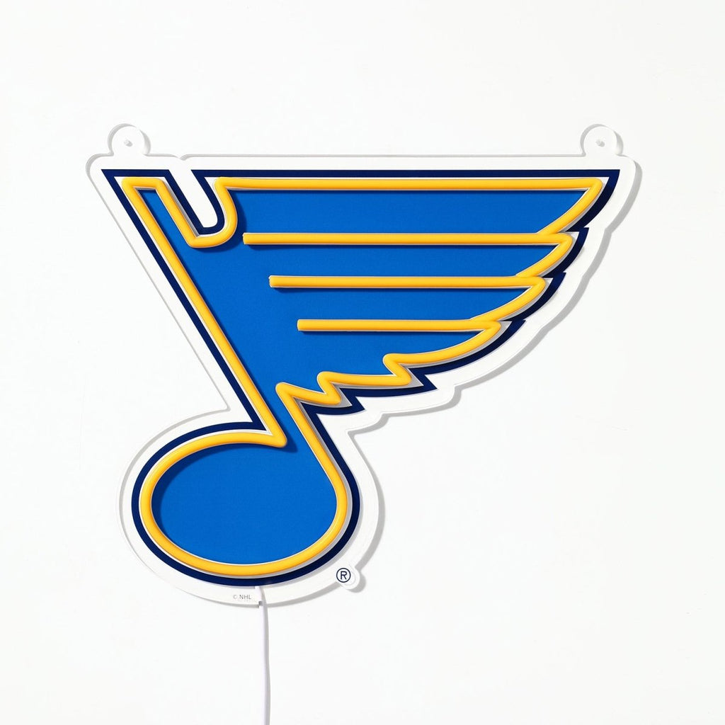 St. Louis Blues: Die - Cut LED Neon Sign - The Fan - Brand