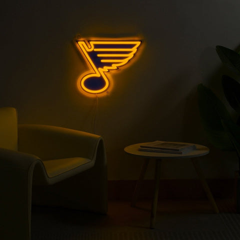 St. Louis Blues: Die - Cut LED Neon Sign - The Fan - Brand
