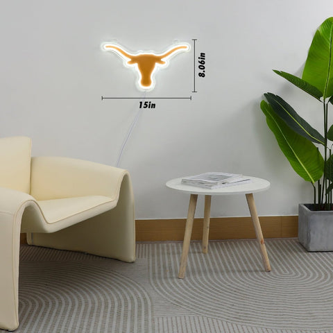 Texas Longhorns: Die - Cut LED Neon Sign - The Fan - Brand