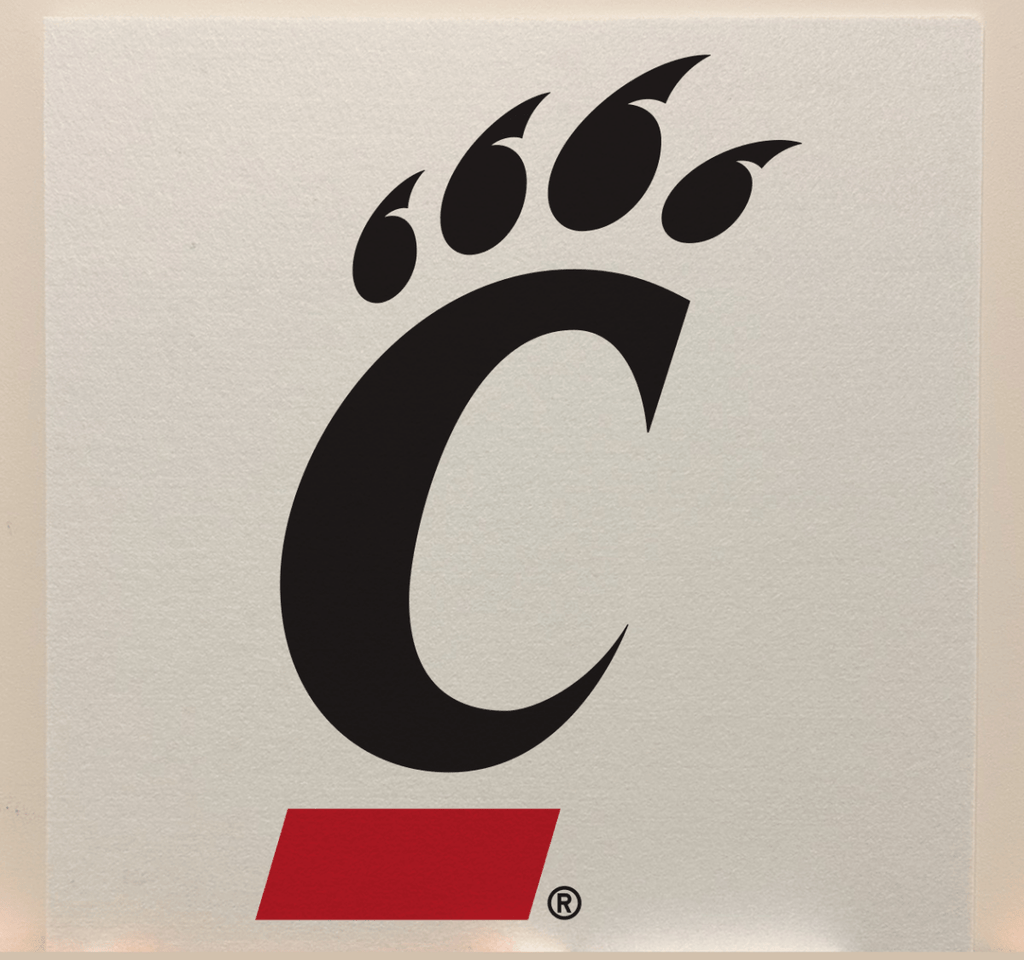 University of Cincinnati Officially Licensed College Team Acoustic Wall Panel - Sound Absorption & Fire Safety - The Fan - Brand