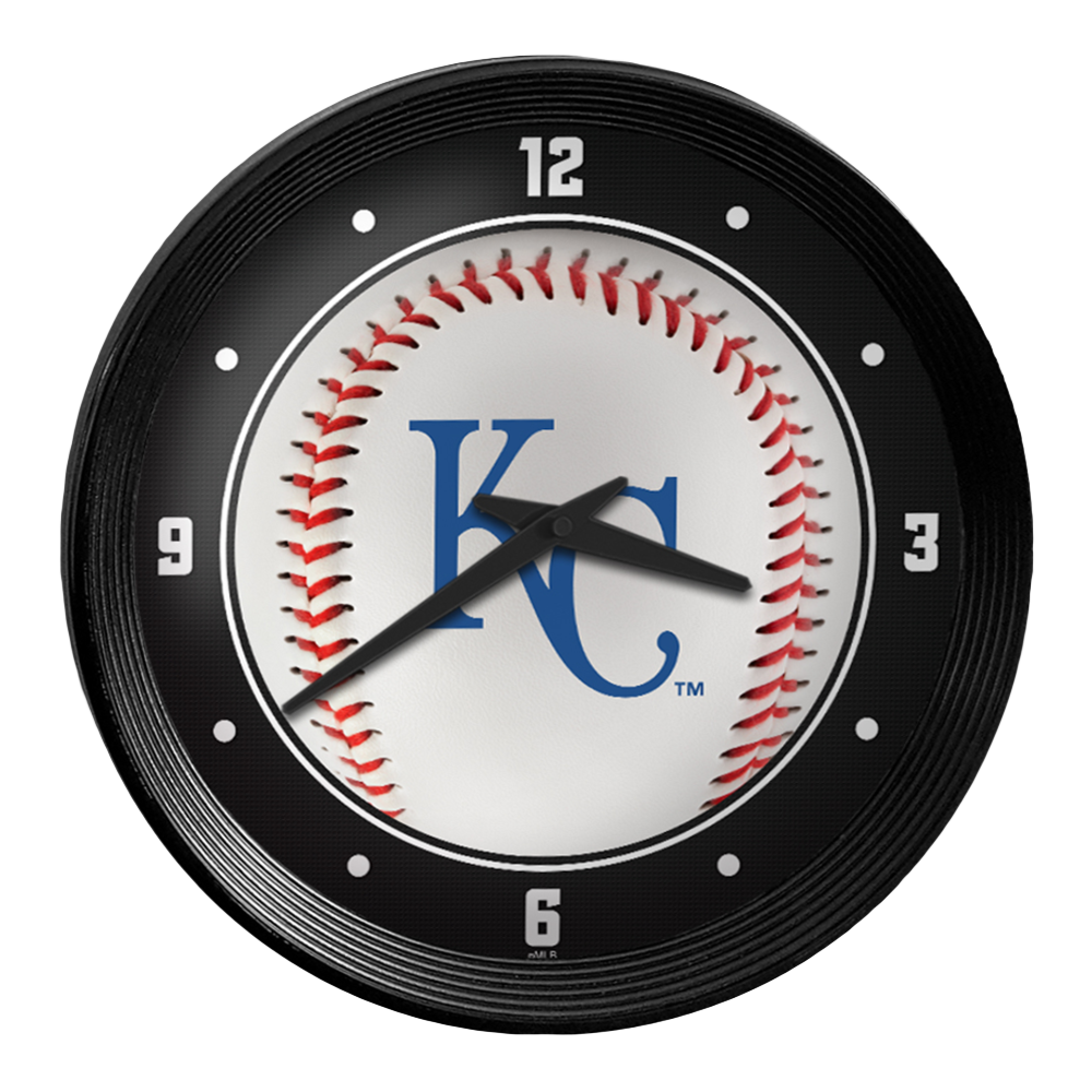 Kansas City Royals: Baseball - Ribbed Frame Wall Clock Default Title
