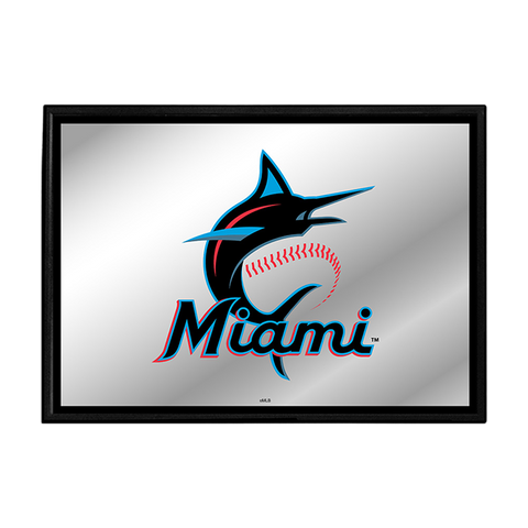 Miami Marlins: Framed Mirrored Wall Sign