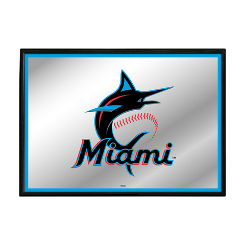 Miami Marlins: Framed Mirrored Wall Sign