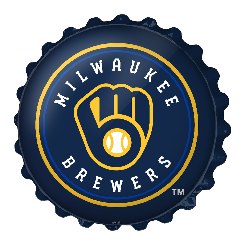 Milwaukee Brewers: Bottle Cap Wall Sign Default Title