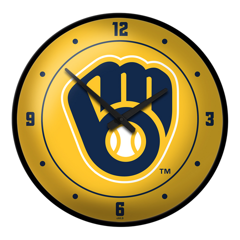 Milwaukee Brewers: Logo - Modern Disc Wall Clock Default Title