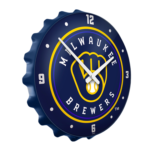 Milwaukee Brewers: Bottle Cap Wall Clock Default Title