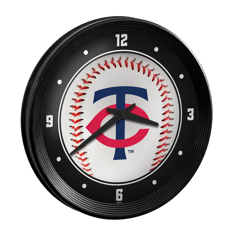Minnesota Twins: Baseball - Ribbed Frame Wall Clock
