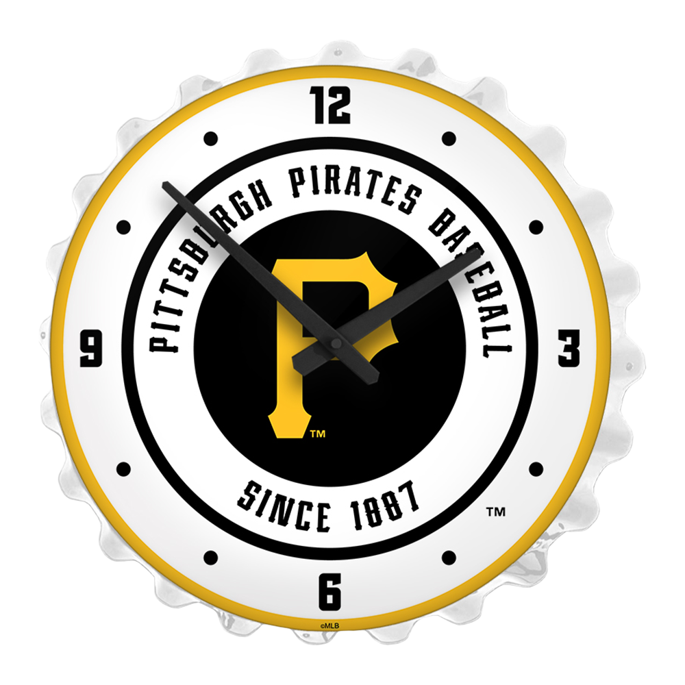 Pittsburgh Pirates: Bottle Cap Lighted Wall Clock Default Title