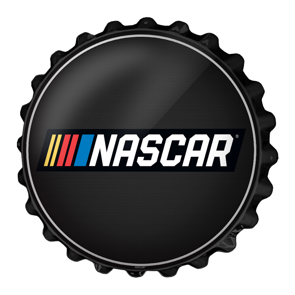 NASCAR: Bottle Cap Wall Sign Black