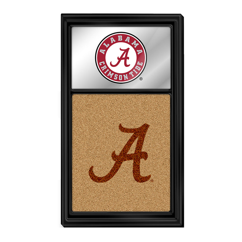 Alabama Crimson Tide: Dual Logo Mirrored Cork Note Board