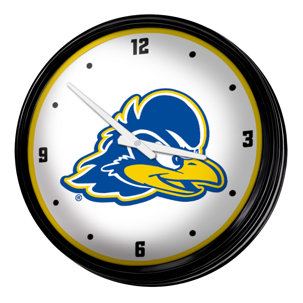 Delaware Blue Hens: Retro Lighted Wall Clock Default Title