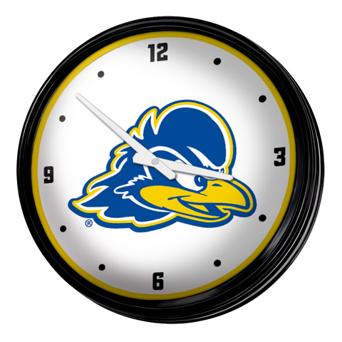 Delaware Blue Hens: Retro Lighted Wall Clock Default Title