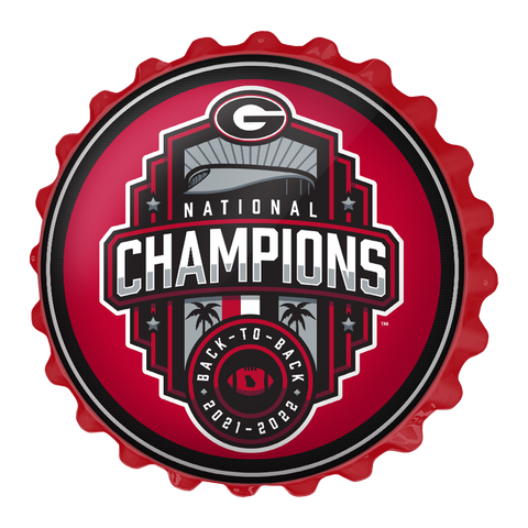 Georgia Bulldogs: National Champions - Bottle Cap Wall Sign