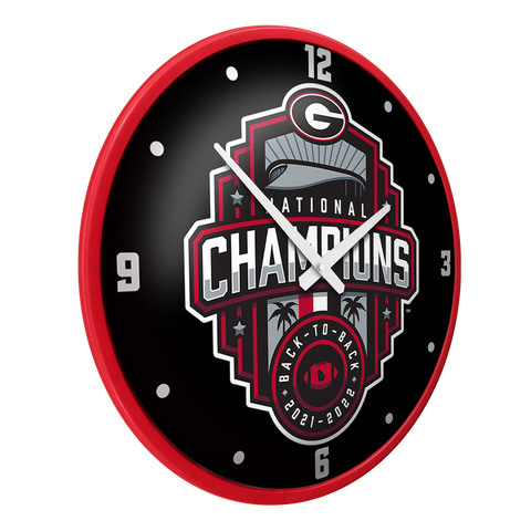 Georgia Bulldogs: National Champions - Modern Disc Wall Clock