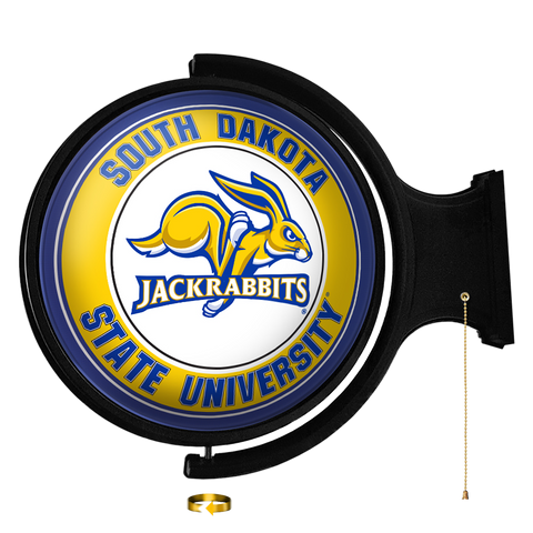 South Dakota State Jackrabbits: Original Round Rotating Lighted Wall Sign Default Title