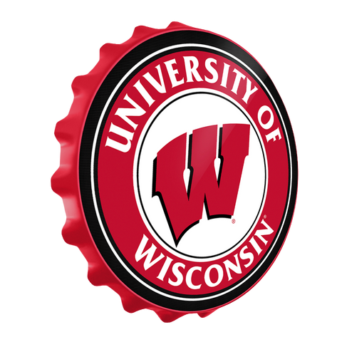 Wisconsin Badgers: Bottle Cap Wall Sign - The Fan-Brand