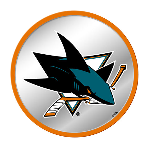 San Jose Sharks: Modern Disc Mirrored Wall Sign