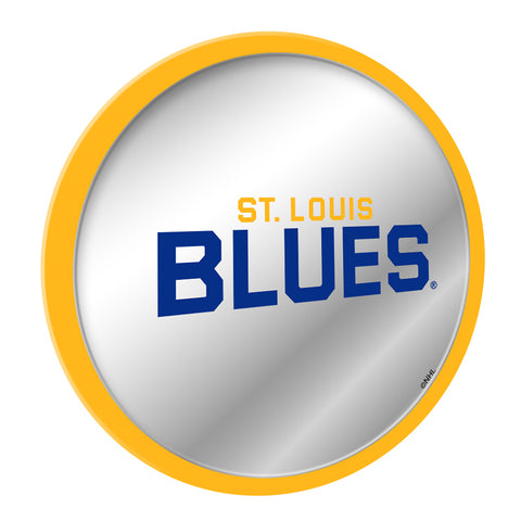 St. Louis Blues: Secondary Logo - Modern Disc Mirrored Wall Sign