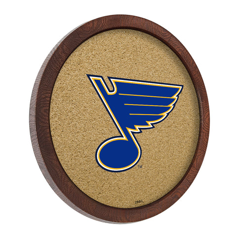 St. Louis Blues: Barrel Top Cork Note Board Color Logo