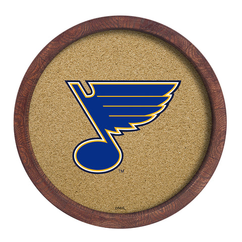 St. Louis Blues: Barrel Top Cork Note Board Color Logo